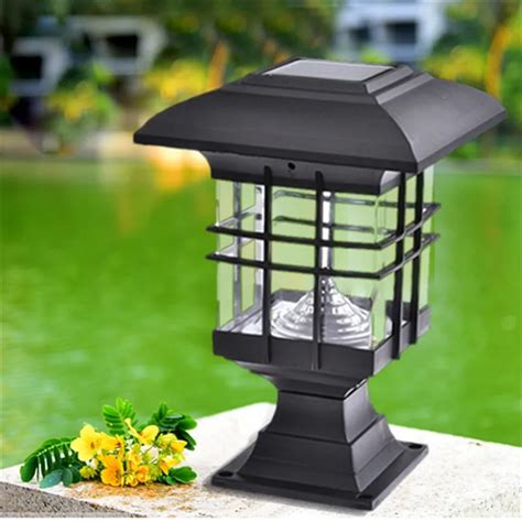 Pillar lamp Solar Led Outdoor Street Post Light outdoor .